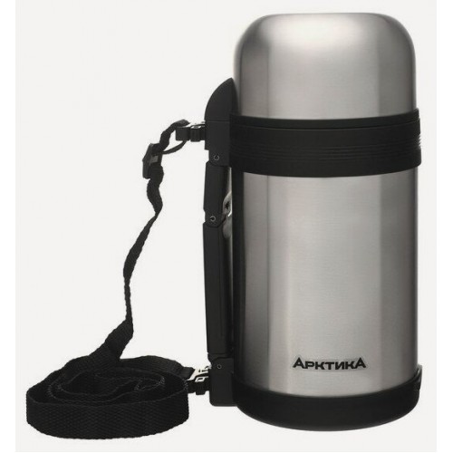 Классический термос Арктика 201-1000 1 л (серебристый/черный) 9
