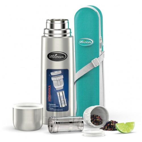 Классический термос Biostal NB-1000BZ 1 л (серебристый) 1