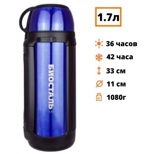 Классический термос Biostal NGC-1700 1.7 л (синий) 9