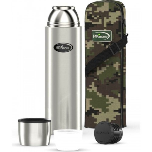Классический термос Biostal Охота NBP-1200B 1.2 л (серебристый) 1