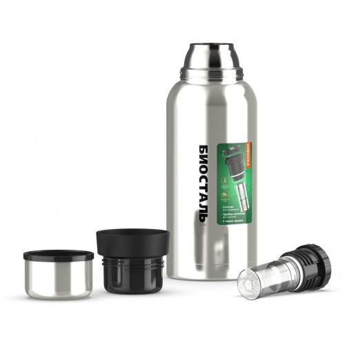 Классический термос Biostal Охота NBR-1000Z 1 л (серебристый) 1