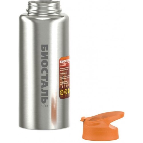 Классический термос Biostal Спорт NHF-1000 1 л (серый/оранжевый) 1