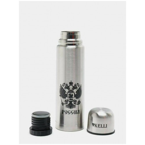 Классический термос Kelli KL-0907 1 л (серебристый) 3