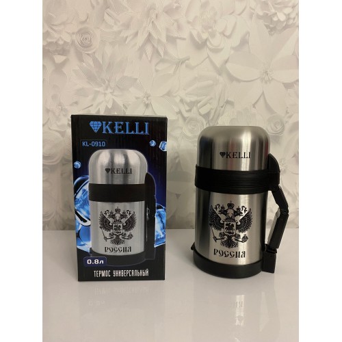 Классический термос Kelli KL-0910 0.8 л (серебристый) 7