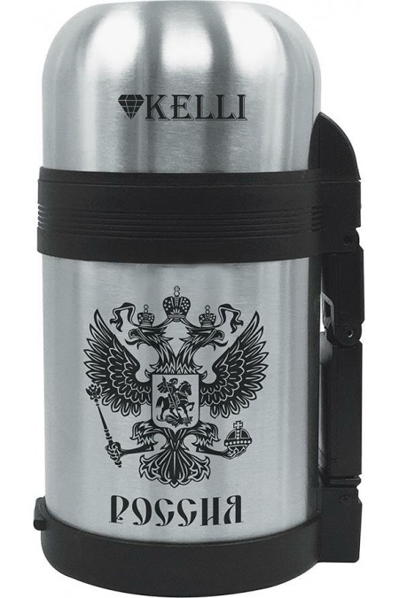 Классический термос Kelli KL-0913 1.5 л (серебристый/серый) 