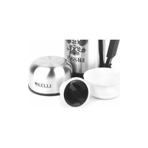 Классический термос Kelli КТ-0911 1 л (серебристый) 5