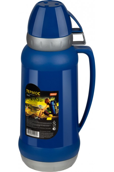 Классический термос Mallony Acqua 1.8 л (голубой) 