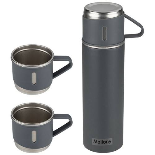 Классический термос Mallony Festa 106052 0.5 л + 3 кружки (серый) 5