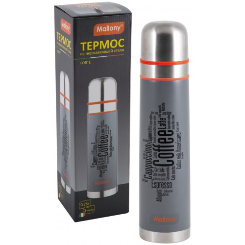 Классический термос Mallony Forte 0.75 л (серебристый/серый) 2