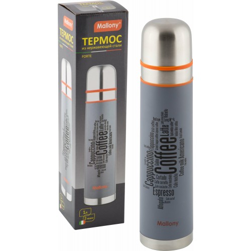 Классический термос Mallony Forte 1 л (серебристый) 