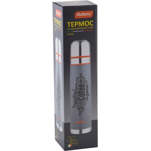 Классический термос Mallony Forte 1 л (серебристый) 6