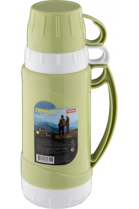 Классический термос Mallony Valente 106036 2 чашки 1 л (зеленый) 