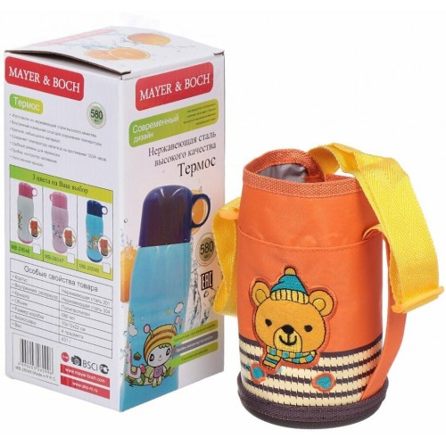 Классический термос MAYER BOCH 28046 0.58 л (белый/розовый/оранжевый) 5
