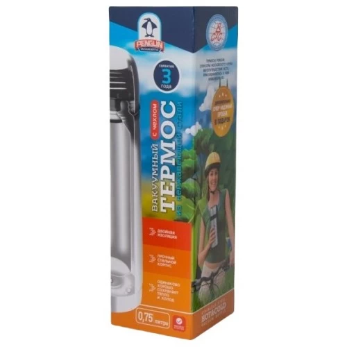 Классический термос Penguin BK-21P 0.75 л (серебристый/синий) 3