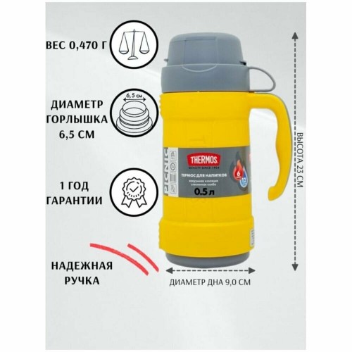 Классический термос Thermos Picnic 40 Series 0.5 л (желтый) 7