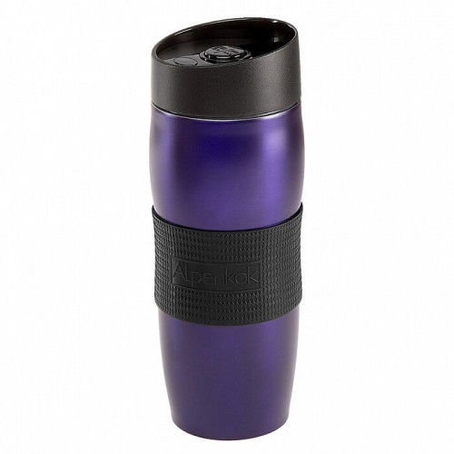 Термокружка Alpenkok с силиконовой вставкой 0.4 л (фиолетовый) 