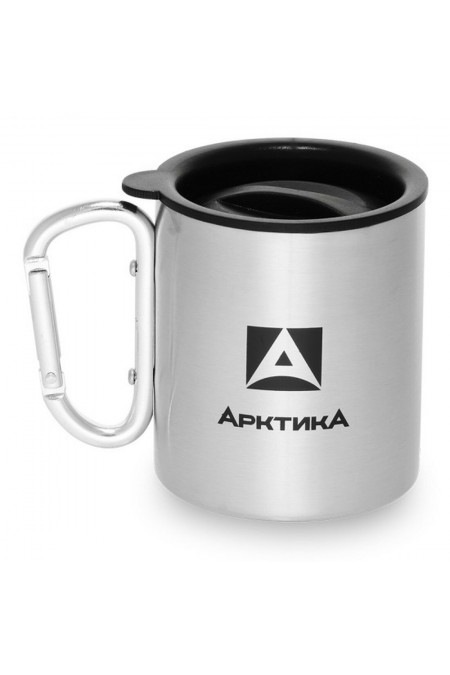 Термокружка Арктика 801-300К с карабином 0.3 л (серебристый) 