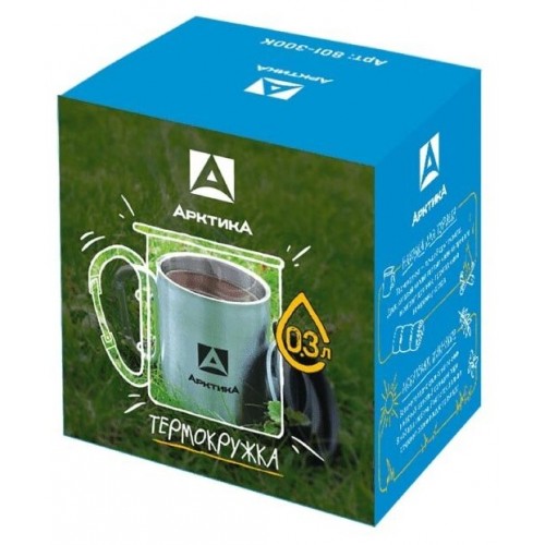 Термокружка Арктика 801-300К с карабином 0.3 л (серебристый) 