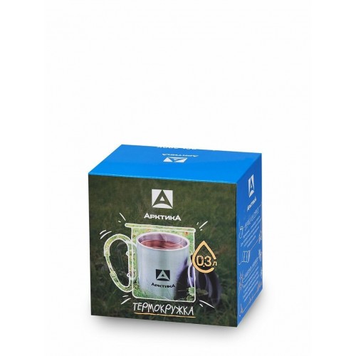 Термокружка Арктика 801-300К с карабином 0.3 л (серебристый) 2