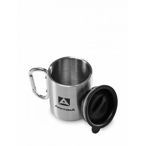 Термокружка Арктика 801-300К с карабином 0.3 л (серебристый) 4