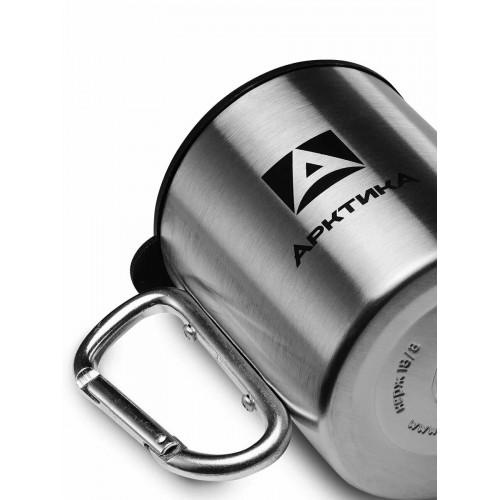 Термокружка Арктика 801-300К с карабином 0.3 л (серебристый) 5