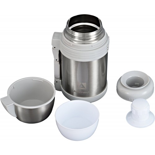 Термос для еды Арктика 205-1000 1 л (серебристый/белый) 7