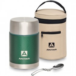 Термос для еды Арктика 306-800А в чехле 0.8 л (зеленый)