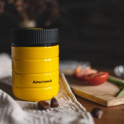 Термос для еды Арктика 307-480 0.48 л (желтый/черный) 1