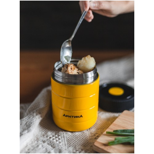Термос для еды Арктика 307-480 0.48 л (желтый/черный) 4