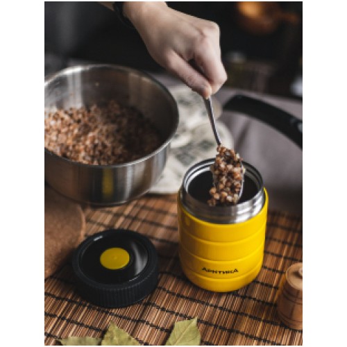 Термос для еды Арктика 307-480 0.48 л (желтый/черный) 5