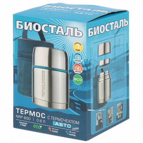 Термос для еды Biostal NRP-600 0.6 л (серебристый) 8