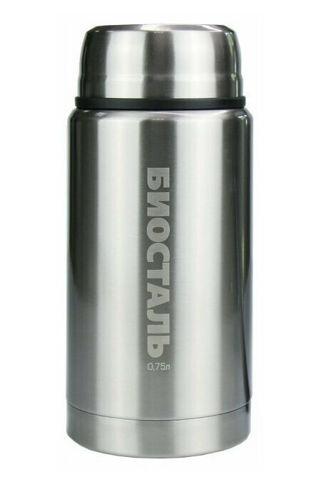 Термос для еды Biostal NTS-750B с ложкой 0.75 л (серебристый) 
