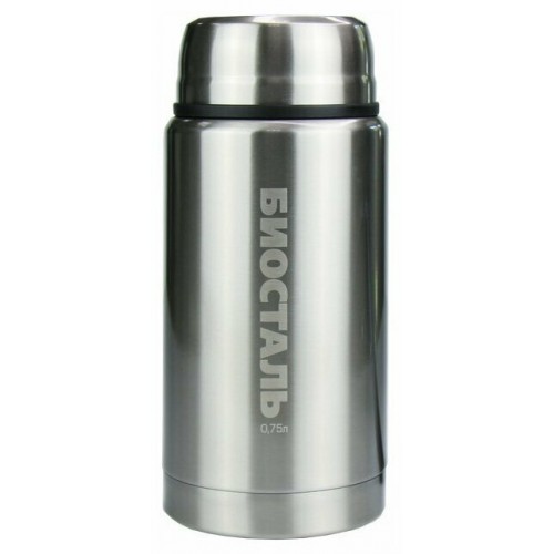 Термос для еды Biostal NTS-750B с ложкой 0.75 л (серебристый) 1