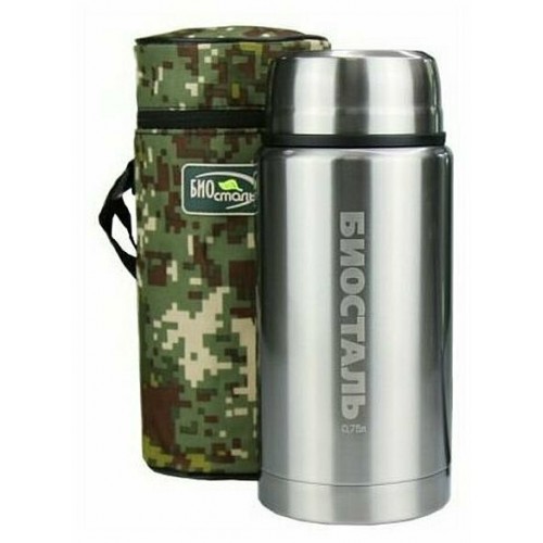 Термос для еды Biostal NTS-750B с ложкой 0.75 л (серебристый) 2