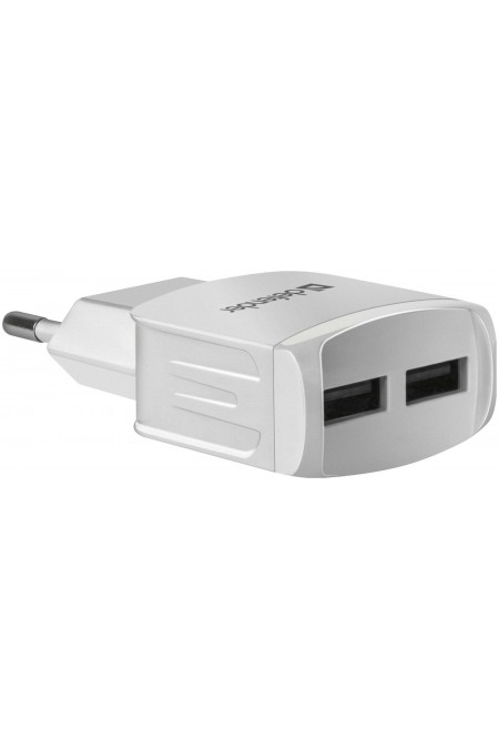 Сетевое зарядное устройство Defender UPA-22 5V/2.1A 2хUSB (83580) (белый) 1