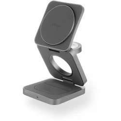 Беспроводное зарядное устройство uBear Balance 3 в 1 Для IPhone, Apple Watch, Airpods, 25W (серый)