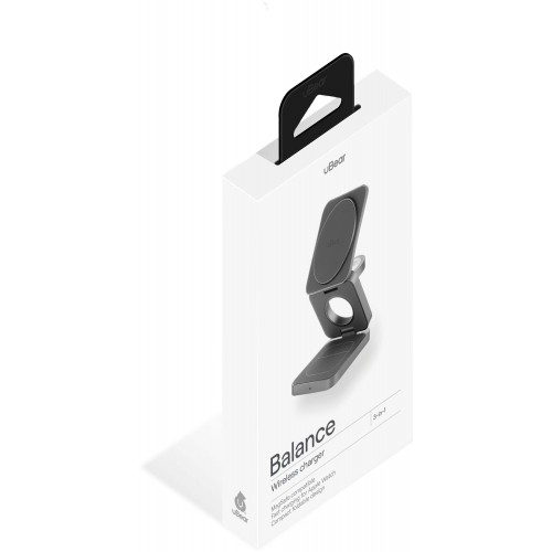 Беспроводное зарядное устройство uBear Balance 3 в 1 Для IPhone, Apple Watch, Airpods, 25W (серый) 1