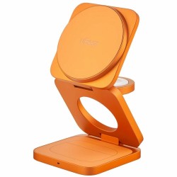 Беспроводная зарядная панель uBear Balance Slim 3 в 1 Для IPhone, Apple Watch, Airpods, Qi2.2 35W (оранжевый)