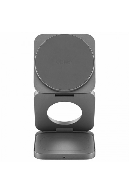 Беспроводная зарядная панель uBear Balance Slim 3 в 1 Для IPhone, Apple Watch, Airpods, Qi2.2 35W (серый) 2