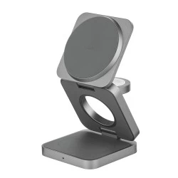 Беспроводное зарядное устройство uBear Balance Ultra 3 в 1 Для IPhone, Apple Watch, Airpods, 25W (серый)