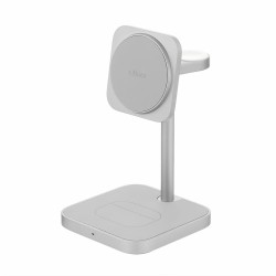 Беспроводная зарядная панель uBear Evoke Qi2.2 3 в 1 Для IPhone, Apple Watch, Airpods, 25W (серебристый)
