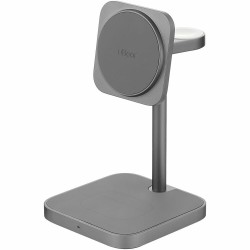 Беспроводная зарядная панель uBear Evoke Qi2.2 3 в 1 Для IPhone, Apple Watch, Airpods, 25W (серый)