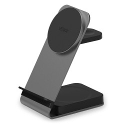 Беспроводное зарядное устройство uBear Level Pro Galaxy Watch Edition 3 в 1 (серый)