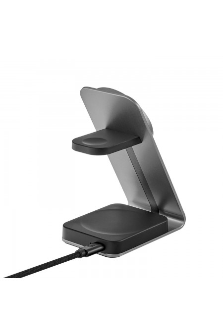 Беспроводная зарядная панель uBear Level Ultra 3 в 1 Для IPhone Apple Watch Airpods Qi2 25W (серый) 4