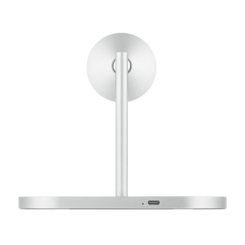 Беспроводное зарядное устройство uBear Stage Ultra 3 в 1 Для IPhone, Apple Watch, Airpods, Qi2 25W (серебристый) 4