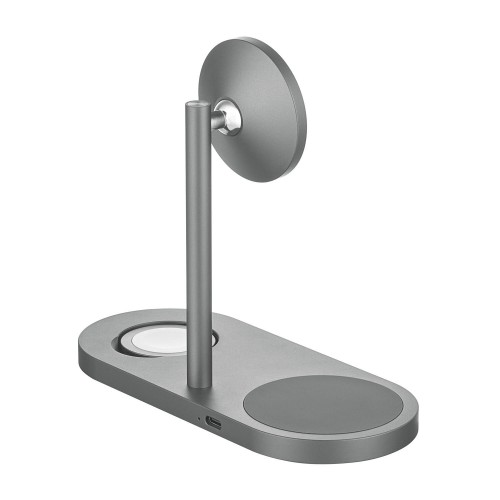 Беспроводное зарядное устройство uBear Stage Ultra 3 в 1 Для IPhone, Apple Watch, Airpods, Qi2 25W (серый) 4