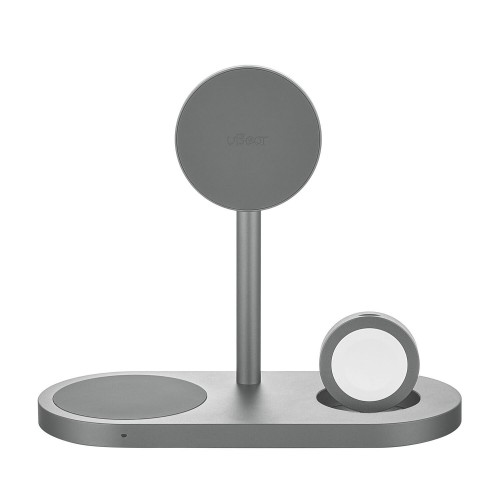 Беспроводное зарядное устройство uBear Stage Ultra 3 в 1 Для IPhone, Apple Watch, Airpods, Qi2 25W (серый) 5