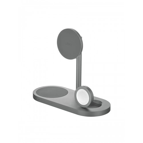 Беспроводное зарядное устройство uBear Stage Ultra 3 в 1 Для IPhone, Apple Watch, Airpods, Qi2 25W (серый) 6