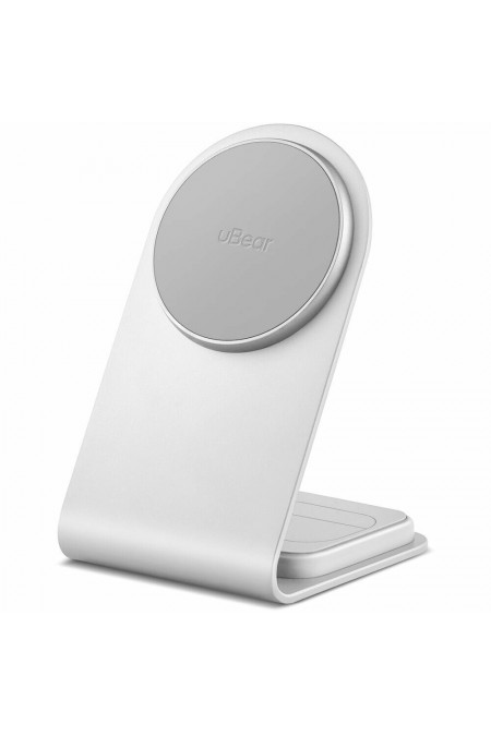 Беспроводная зарядная панель uBear Stellar Dual 2 в 1 Для Iphone Airpods 20W (серебристый) 8