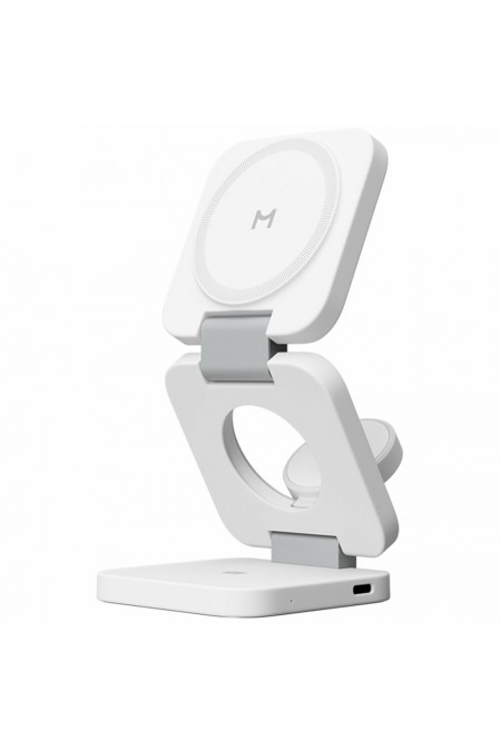 Беспроводное зарядное устройство Magssory Flex WCH013 3 в 1 Для IPhone, Apple Watch, Airpods, 22W (белый) 
